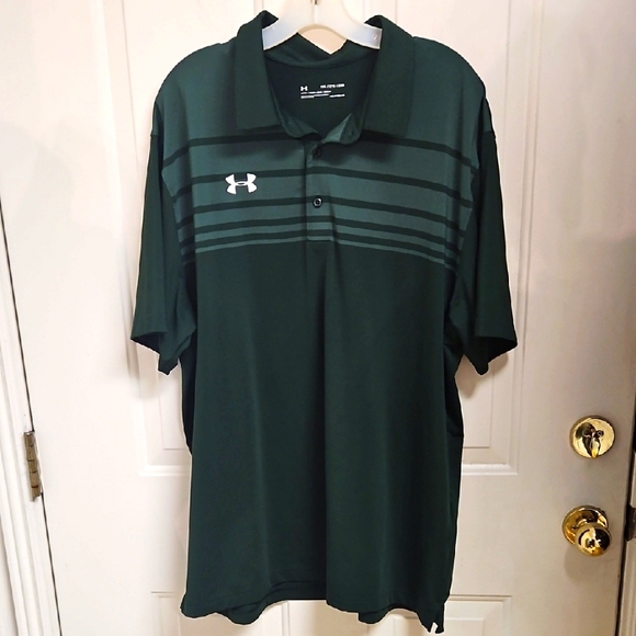 Under Armour Other - Under Armour Heatgear Men's Green Polo Golf Shirt